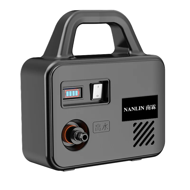 Portable lithium battery-powered water pump, small-sized vegetable watering device, self-priming pump, rechargeable water pump