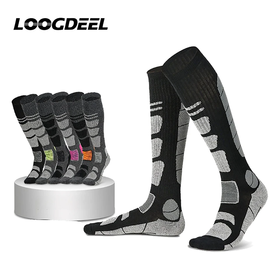 

Loogdeel 1 пара мужских и женских носков, носки из мериносовой шерсти, зимние теплые спортивные теплые леггинсы для баскетбола и футбола