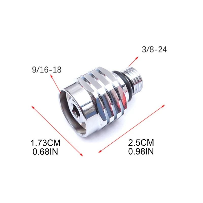 Diving Choice Adaptateur connexion pour plongée sous-marine 9/16-18 à 3/8-24