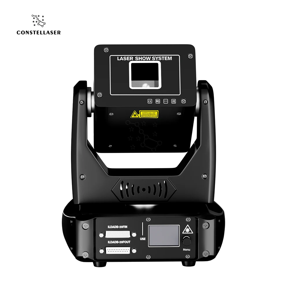 20KPPS 6W RGB Moving Head High-frequency Scanning Pattern ILDA Interface Device Input for DJ Bars Clubs