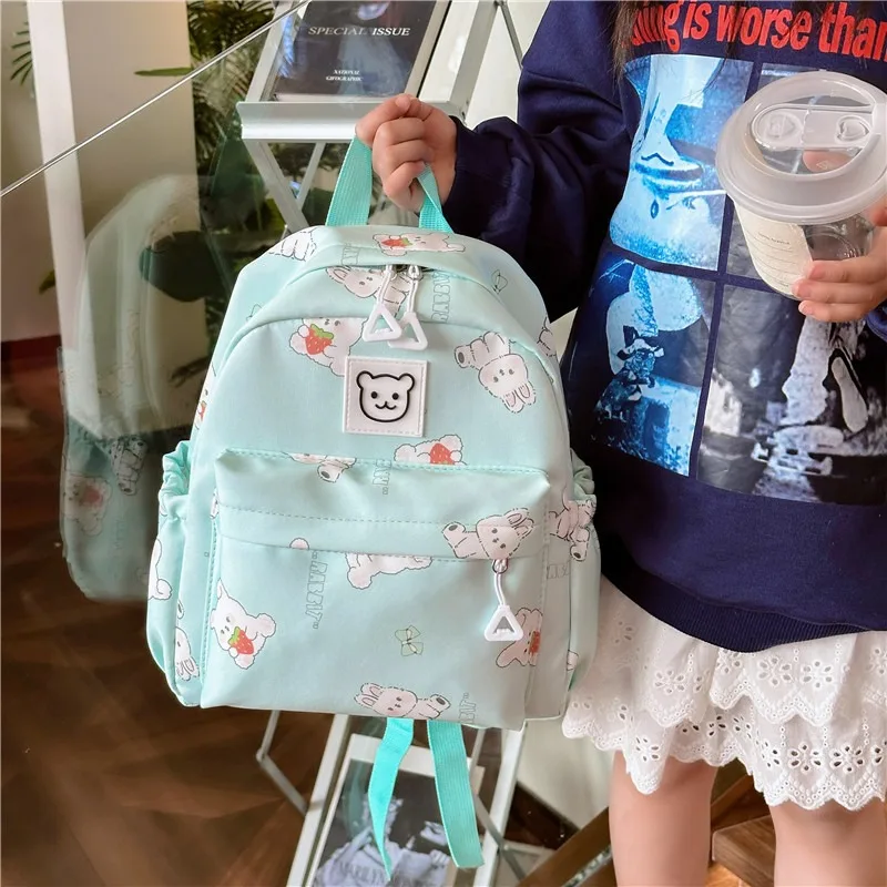 Children Backpack Kindergarten Student Schoolbag Sweet Cute Rabbit Large Capacity Casual All-match Kid Clothing Matching Bag NEW