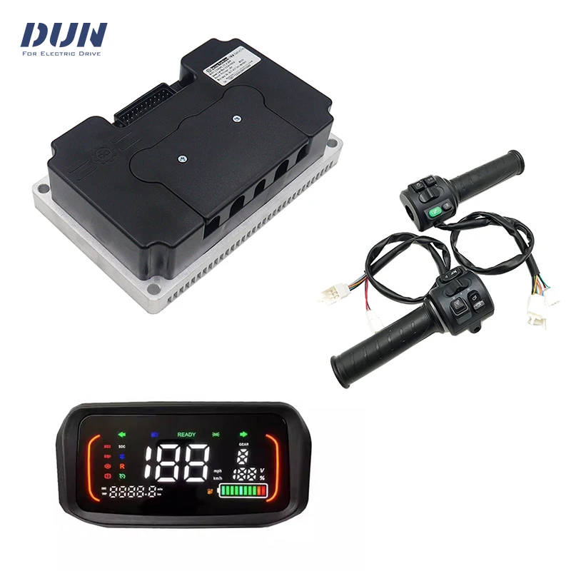 

Nanjing Fardriver ND72680 48V-72V Hall DC 350A Phase 680A BLDC Motor Controller with N1S One-line DN7 Display and T08 Throttle