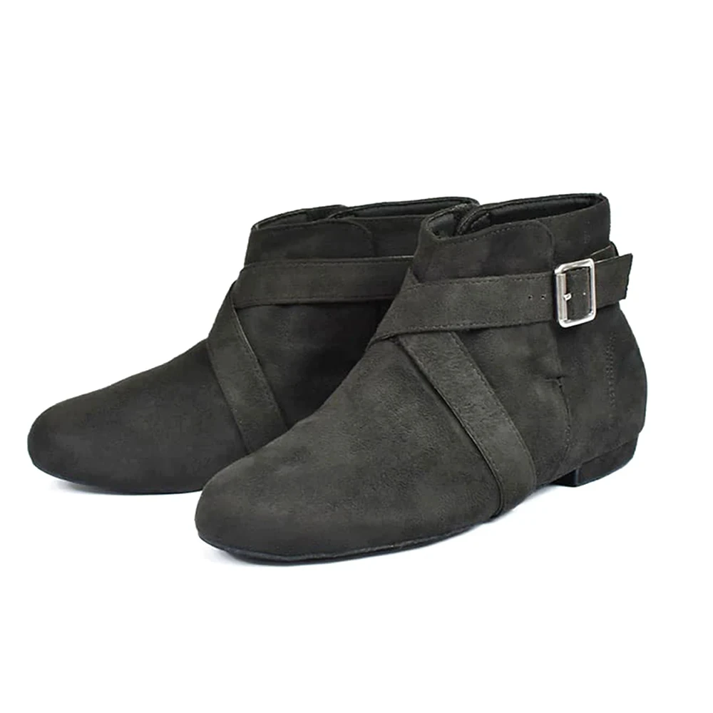 Jouncing-Botas de baile de tubo corto para mujer, botines largos de ante, estilo urbano Soul, étnico, Salsa, país occidental