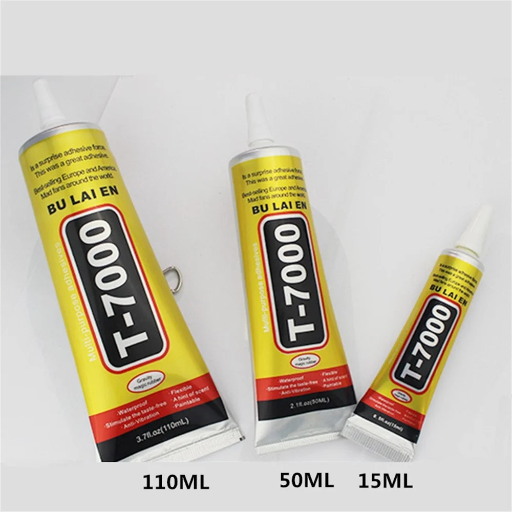 T7000 15ml Multipurpose Adhesive Rhinestone DIY Phone Screen Frame Epoxy Resin Sealant Super Black Liquid Glue T-7000 Nail Gel