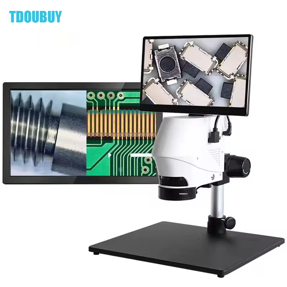 HVS-300P HD Digital Microscope - 10X Stereo Inspection Camera for Electronics w/ HDMI & USB Output (CE/FCC Certified)