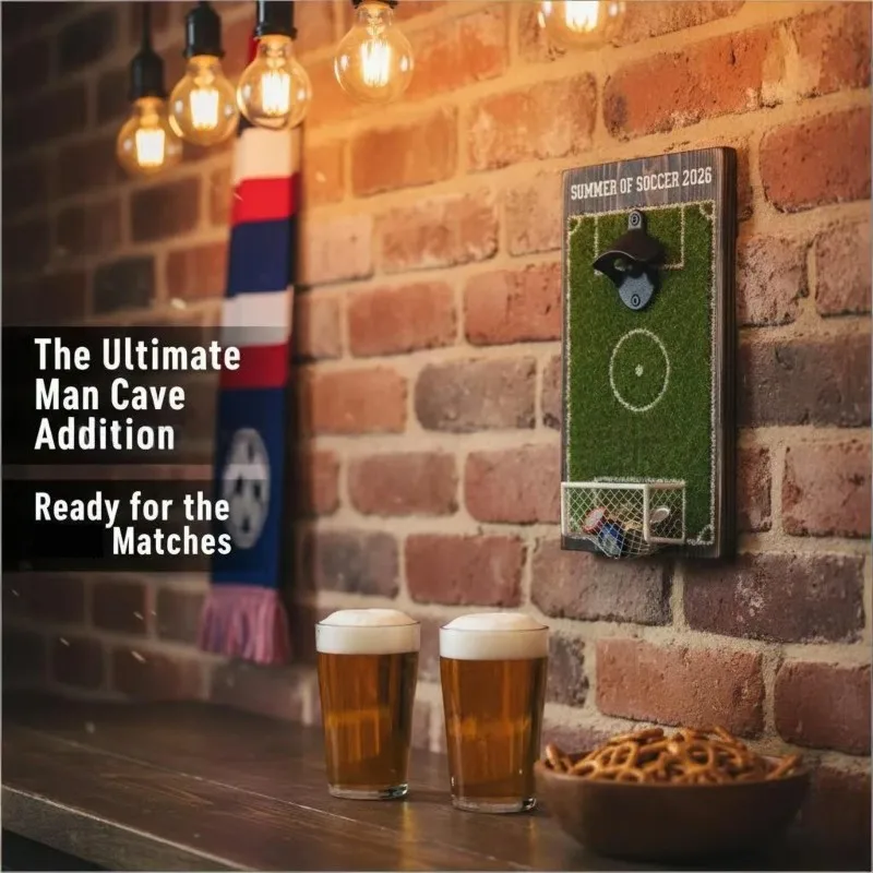 A84X-For Creative Soccer Field Bottle Opener - Non-Customizable, Durable