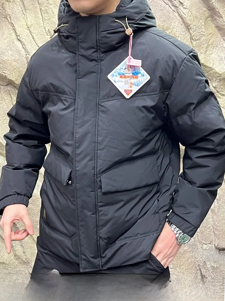 

High Puffiness 90 Duck down Outdoor Men's Women's Workwear down Jacket Trendy Warm Thickened Long Sleeve Zipper Closure Regul...