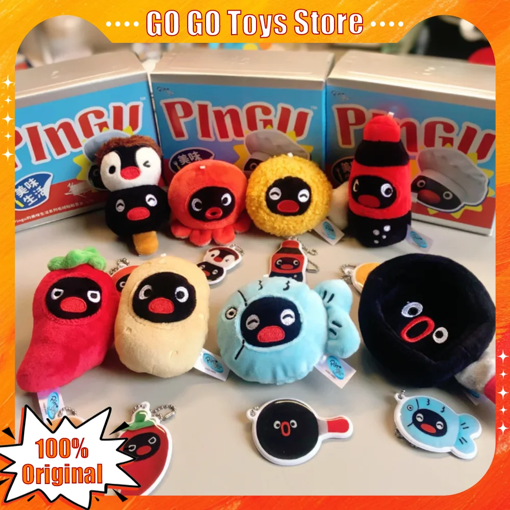 

New Pingu's Delicious Life Series Plush Patch Blind Box Cute Penguin Doll Gift Party Favor Surprise Toy Miniature Cartoon Dolls