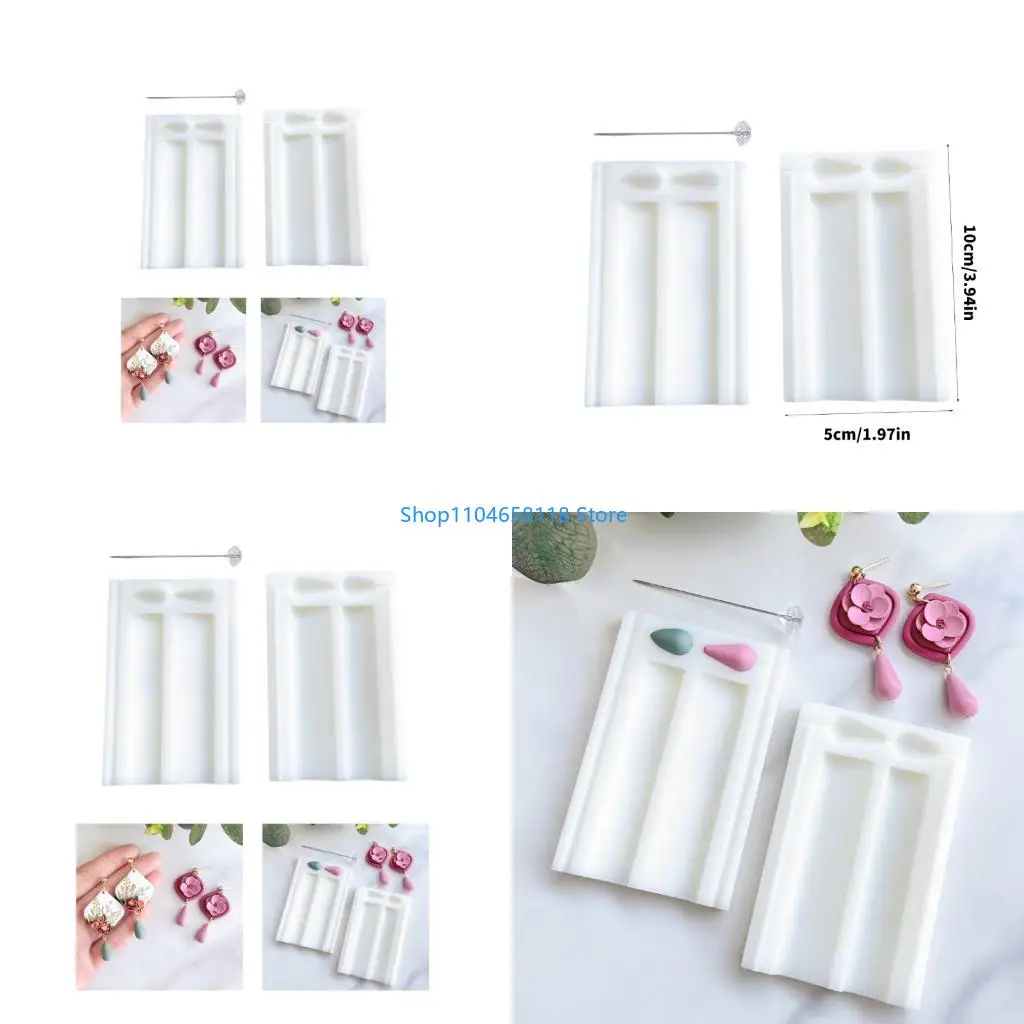 

Double Hole Polymer Clay Bead Crafting Mould With Centering Pin and Size Measurement Designs