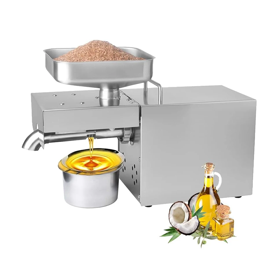 LBT02 Kitchen Oil Press Machine Electric Automatic Oil Press Extractor Organic Oil Expeller for Avocado Coconut Flax Peanut