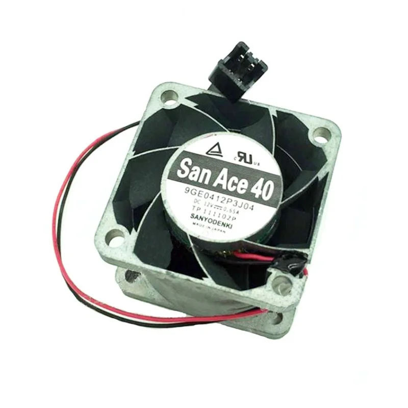 

For SANYO 9GE0412P3J04 0.65A 12V 40*40*28 Two Wires Alloy Frame Cooler Fans