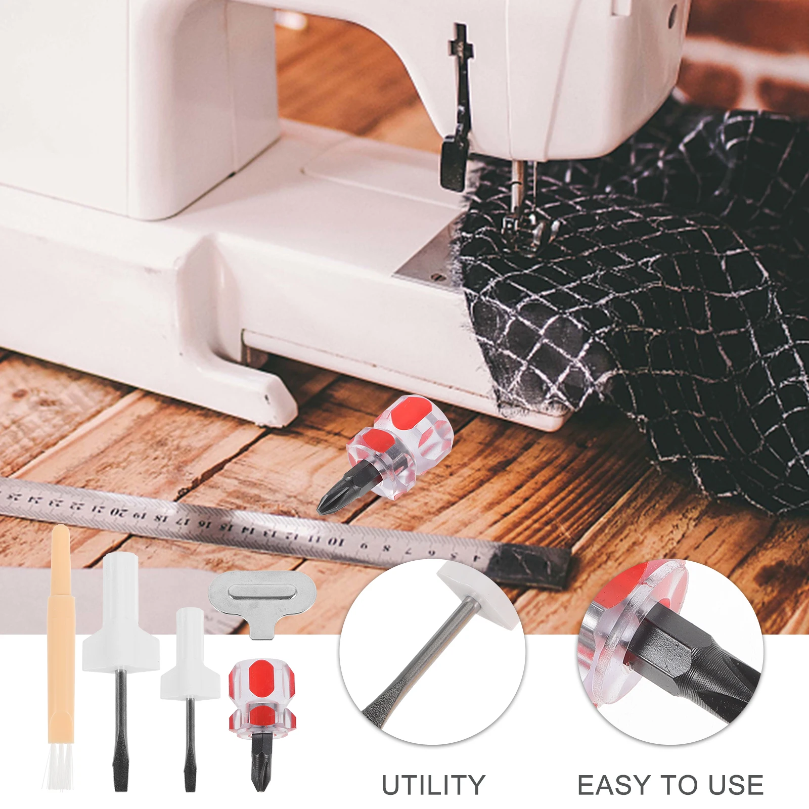 

1 set Repair Kit for Sewing Machine Maintenance Tools Cleaning Gadgets Plastic Supplies Home Use Screwdriver Set
