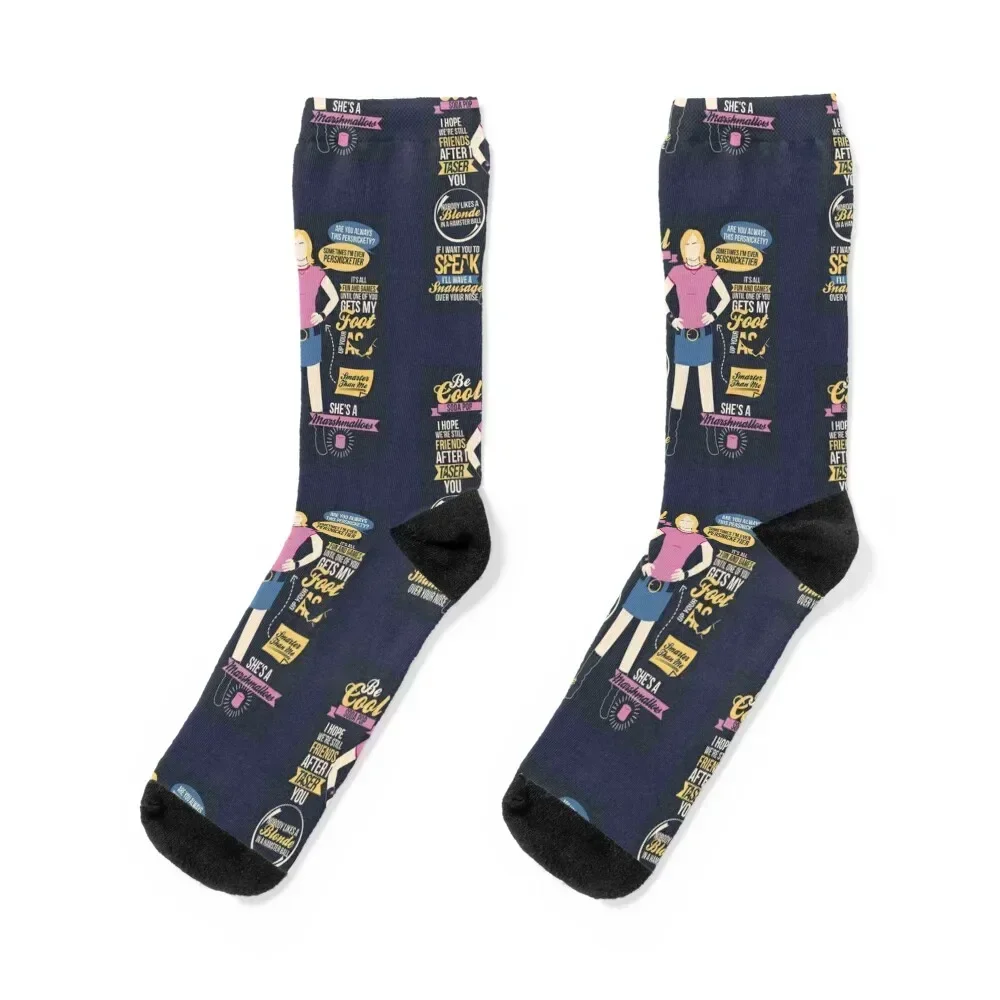

Veronica Mars- quotes Socks Rugby Run Antiskid soccer funny sock Luxury Woman Socks Men's