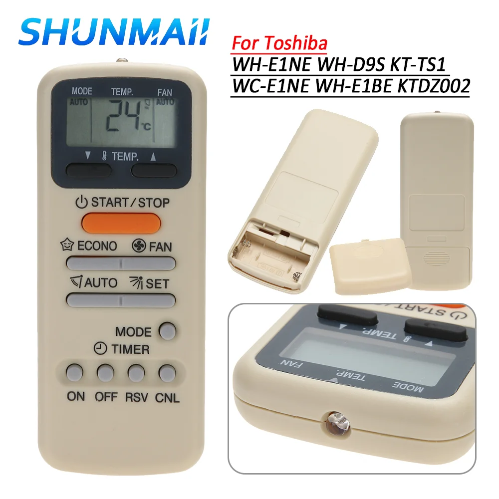 A/C مكيف الهواء تحكم عن بعد لتوتوشيبا WH-E1NE WH-D9S KT-TS1 WC-E1NE WH تكييف الهواء عن بعد LCD
