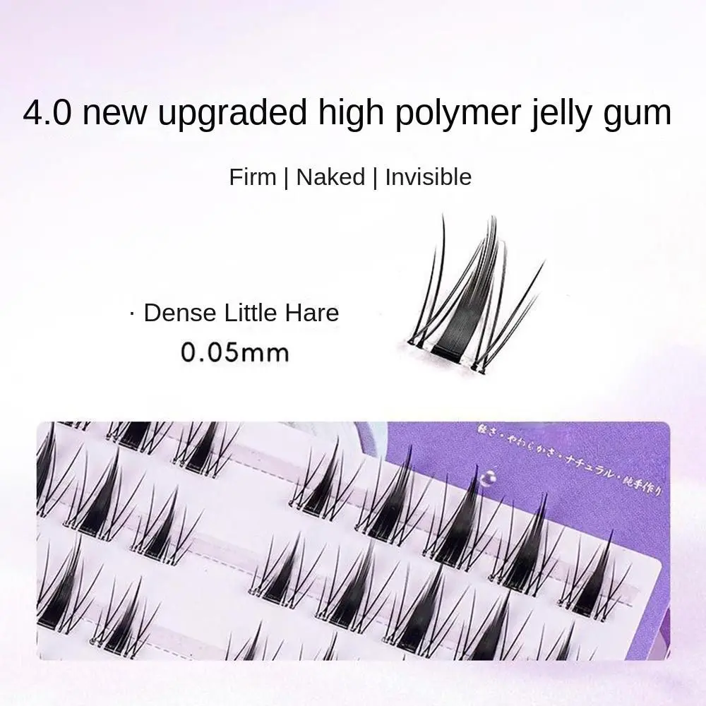 Novos cílios autoadesivos reutilizáveis naturais 10 linhas cluster cílios sem cola cílios individuais