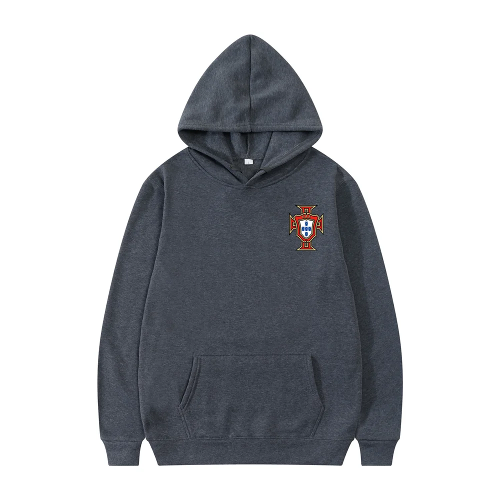 البرتغال البلوز الرجال النساء هوديس أزياء البرتغال الوطنية لاعب كرة القدم البلوز الشارع الشهير هودي