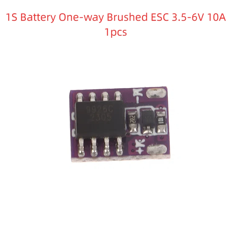 1S Battery One-way Brushed ESC 3.5-6V 10A Speed Controller Support Hollow Cup Motor For RC FPV Airplane Hand Throwing Glide