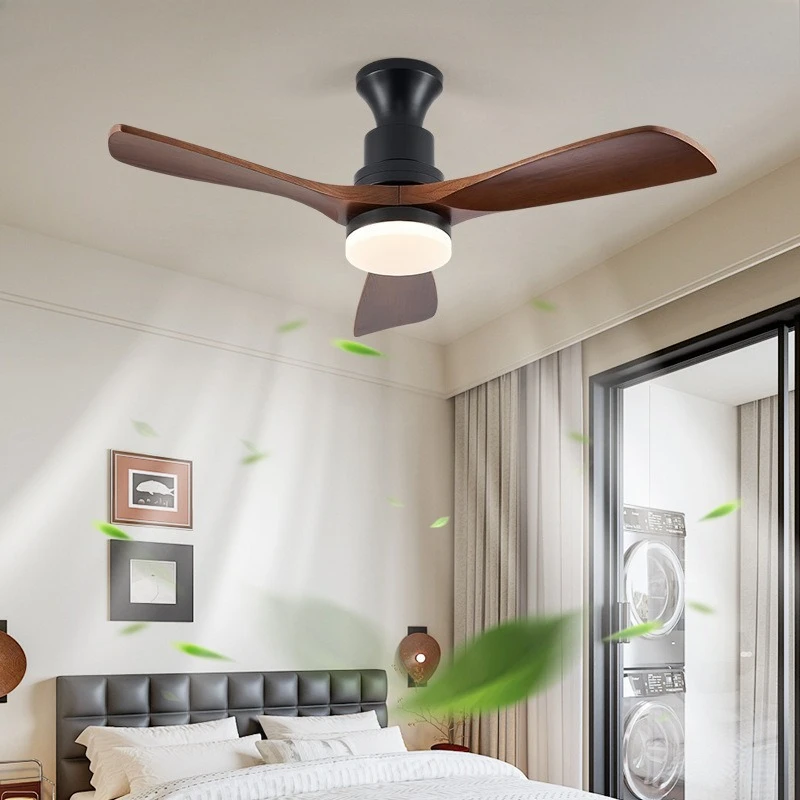 

Medieval fan light American retro home living room bedroom light New Chinese dining room eye protection ceiling fan light