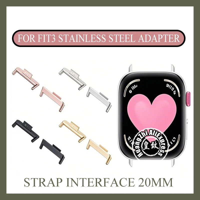1 paar Adapter Voor Huawei Horloge Fit 3 Horlogeband Strap Connector Armband 316L Rvs Fit3 20mm Horloge band Accessoires