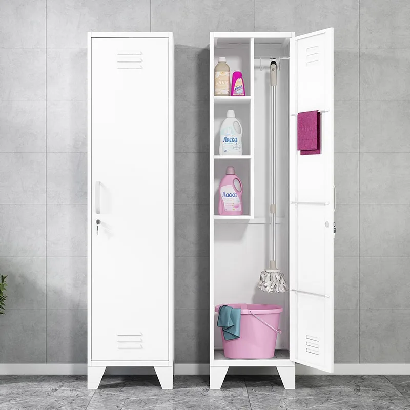 Stainless steel cleaning cabinet household broom mop vacuum cleaner storage cabinet cleaning housekeeping cabinet school hygiene
