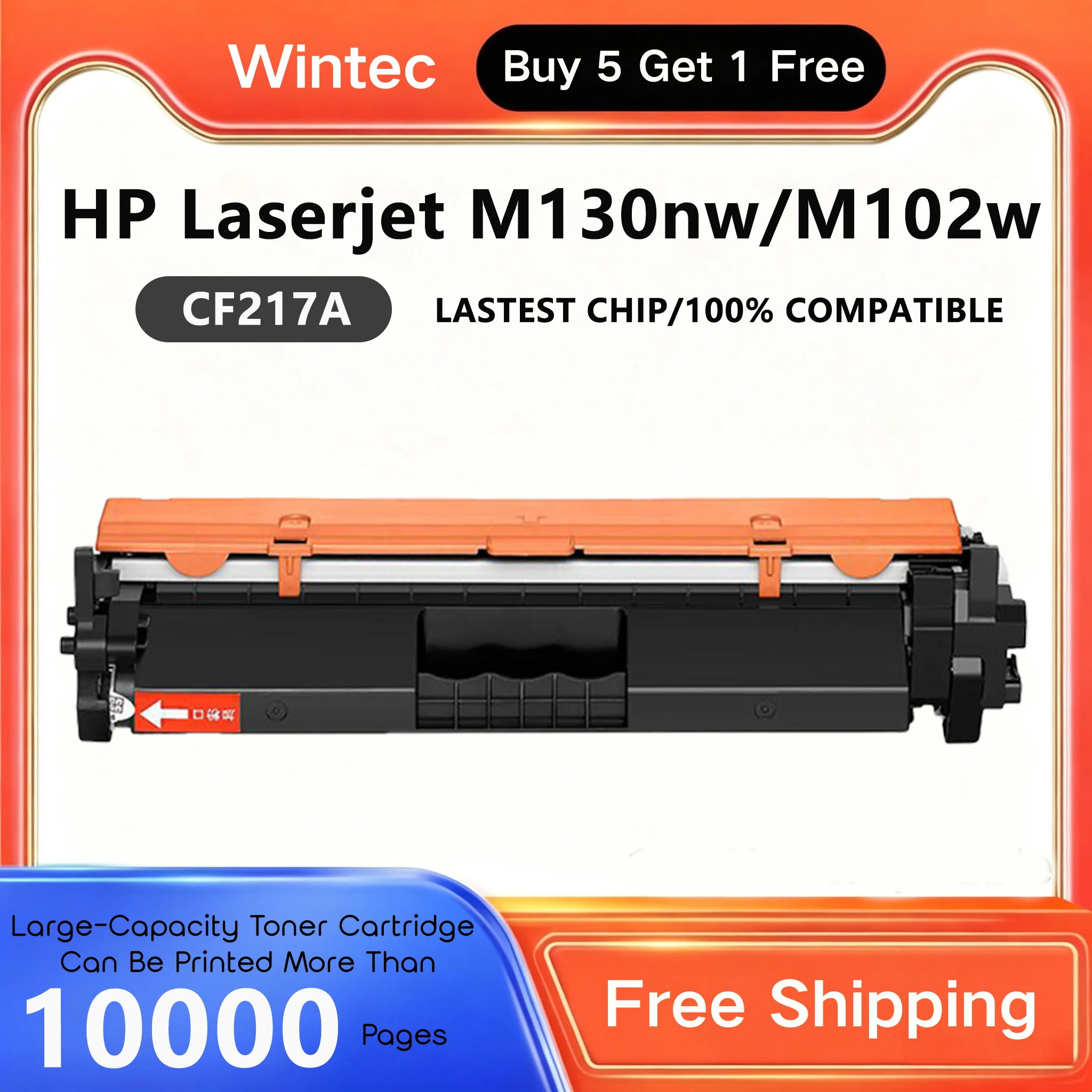 Suit For HP LaserJet Pro M102a M102w MFP M130fn M130fw M130nw M130a LBP113w Toner Cartridge CF217A 17A Wintec with Chip
