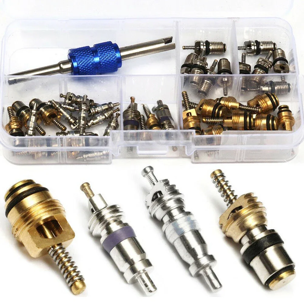 Air Conditioning Valve tools Air-Condition Accessories Core Car R12 R134a Schrader Valve Cores+Remover Tool Kit car accessory