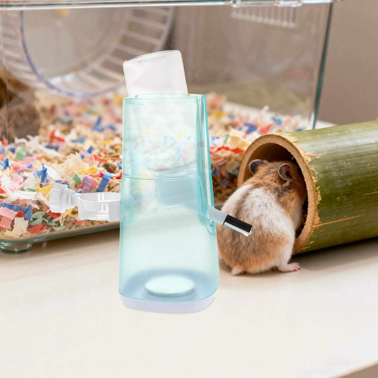 

120Ml No-Drip Pet Waterer Small Animal Drink Bottle Adjustable 6.5-12.5Cm Weighted Base For Hamster Rabbit Squirrel Rat Crate