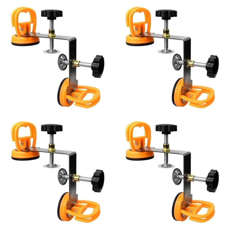 【NOW SAVE】4X 90 Degree Countertop Seam Setter, Right Angle Stone Setter Installation Tool Stainless Steel, Double Suction Cup