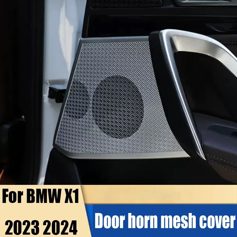 

For BMW X1 2023 2024 car door horn mesh cover made of stainless steel material car interior decoration products