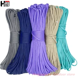 Cuerda de paraguas de 7 hebras, pulsera de supervivencia al aire libre, cinturón DIY, cuerda de tienda de campaña, cuerda de paracaídas para acampar, cuerda colgante, 4mm, 20m