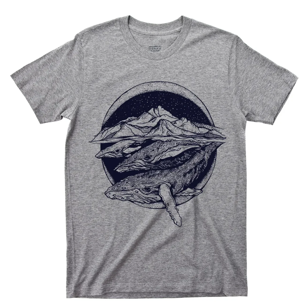 Wildlife T Shirt Narwhal Humpback Killer Whale Orca Dolphin Porpoise Fishing Tee