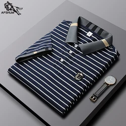 polo shirt men Summer new high quality Men's short-sleeved polo shirt Cotton stripe Mens business casual polo shirt M-4XL 3661