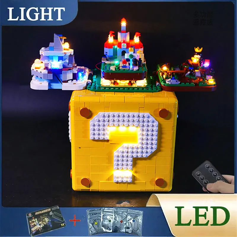 RC DIY LED Light Kit For LEGO 71395 Question Mark Building Block Set (Only LED Light,Without Blocks Model)