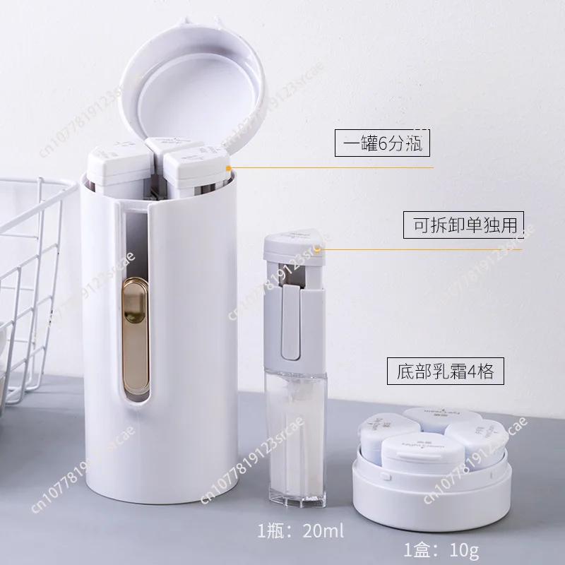 Cup Shaped Press Type Travel Lotion Separate Bottle Portable Bath Shower Gel Cosmetic Liquid Storage Empty Container