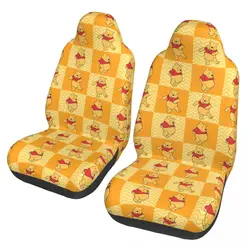 Winnie The Pooh Car Accessories Front Seat Covers for Vehicles Breathable Universal Fit Seat Covers for Car Truck Suv