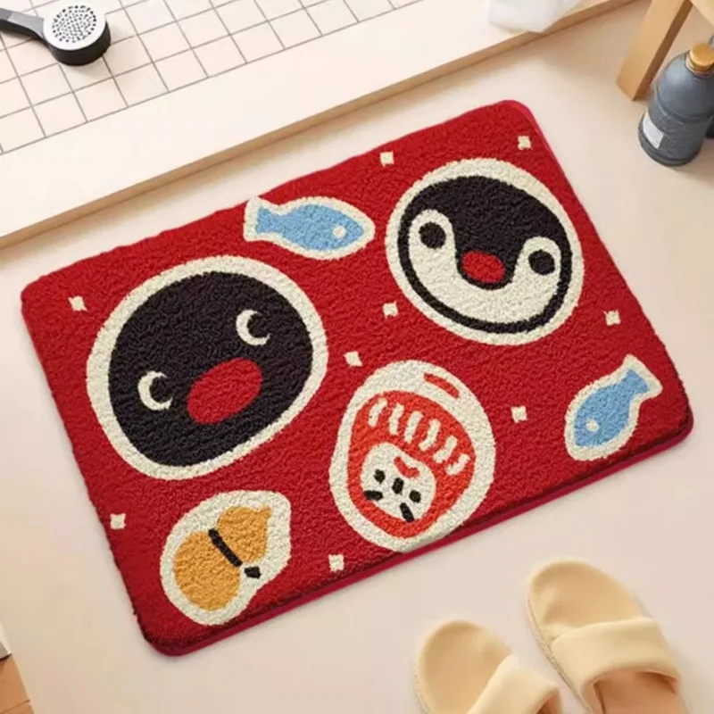 Seria Pingu imitacja kaszmiru dywanik podłogowy toaleta łazienka chłonna kuchnia antypoślizgowa mata pod stopy pluszowe drzwi