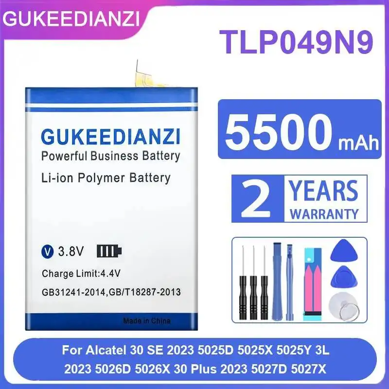 

Аккумулятор для мобильного телефона TLP049N9 5500 мАч для Alcatel 30 SE 2023 5025D 5025X 5025Y 3L 2023 5026D 5026X 30 Plus 2023 5027D 5027X