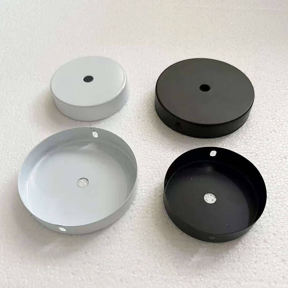 Ceiling Plate Round 8/10cm Black/White Lighting Accessories For Pendant Lamp Wall Lamp Ceiling Lamp DIY +Lock Wire Lamp Base