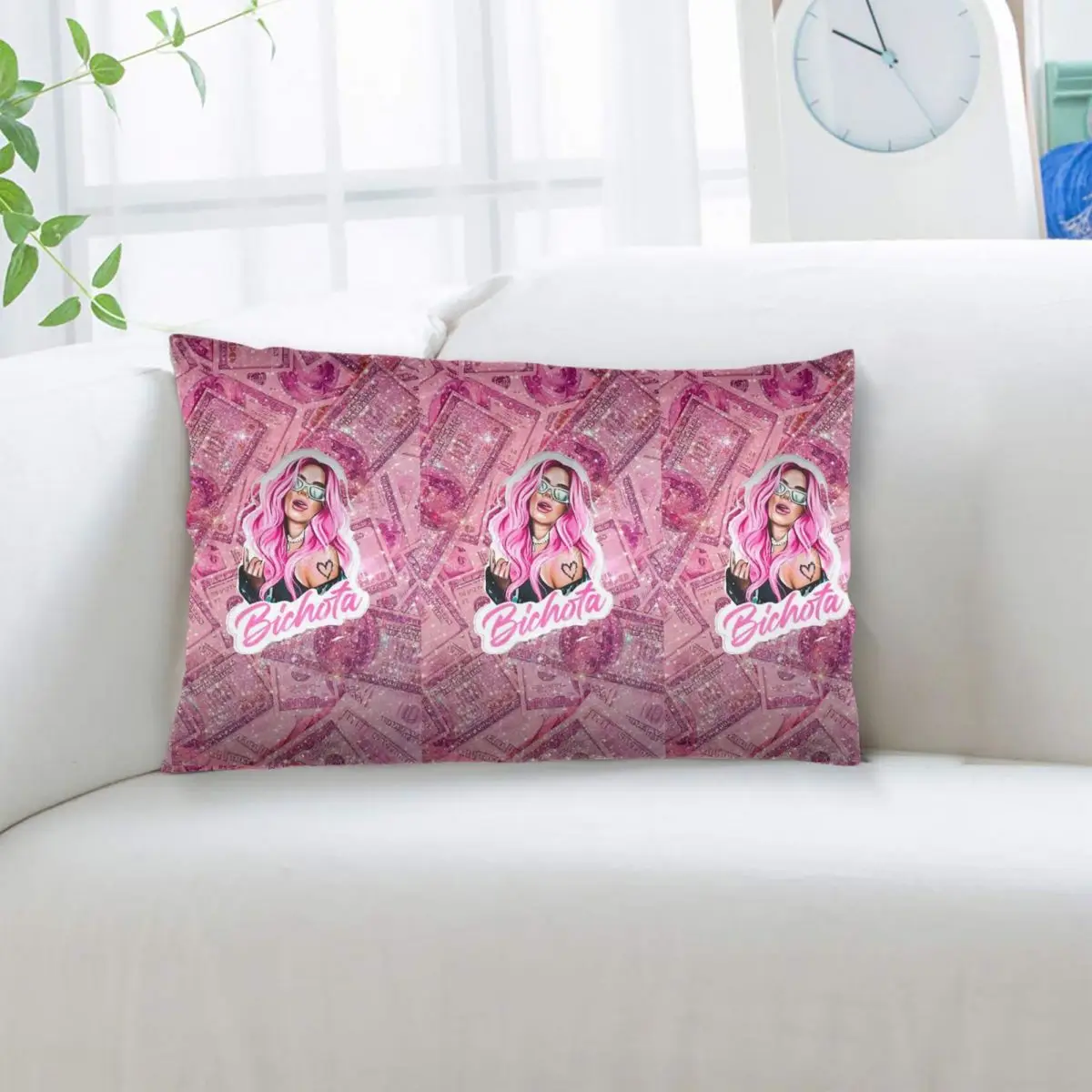 Karol G Happy Valentines Day Rectangle Pillowcase Cushion Cover Decor Bedroom Bed Home Comfort Throw Pillow