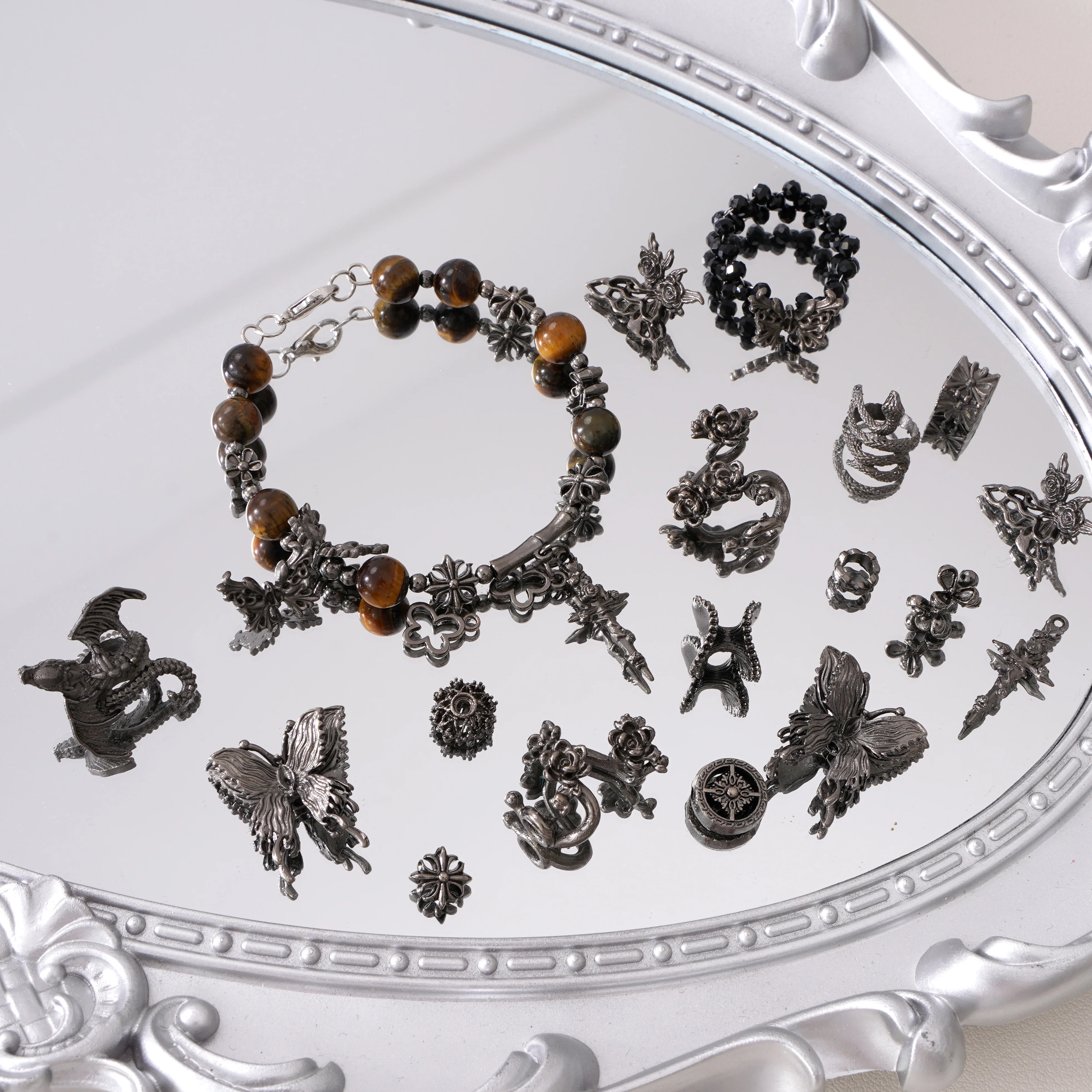 Bead Caps For Jewelry Making Charm DIY Spacer Beads Jewelry Findings Vintage Tibetan Silver Components Handmade Accessories image 5