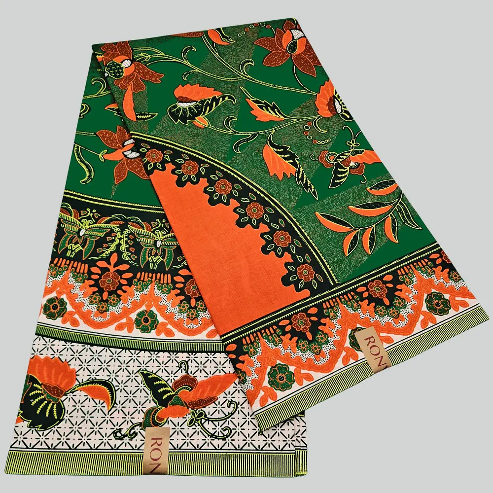 Super Java Wachsblock-bedruckter Stoff, 100% Baumwolle, muslimische Kleidung, Textilien, zur Herstellung von Kleidern, Tüchern, Tischdecken, Heimdekoration, 6 Yards – Detail 1