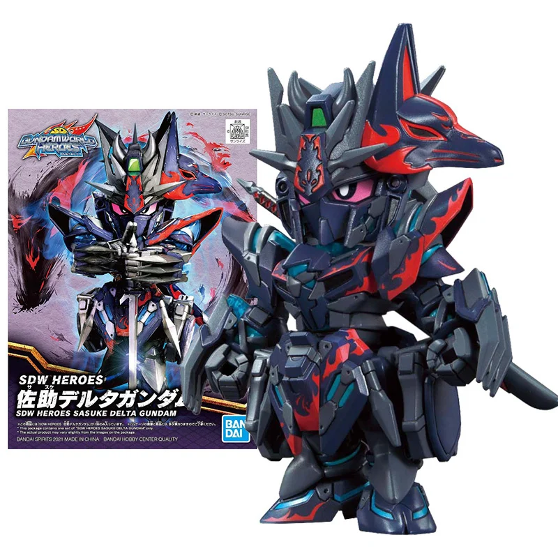 

Набор моделей Bandai Gundam SD GUNDAM WORLD HEROS Sasuke Delta Аниме фигурки подлинные фигурки героев мультфильма игрушки для детей