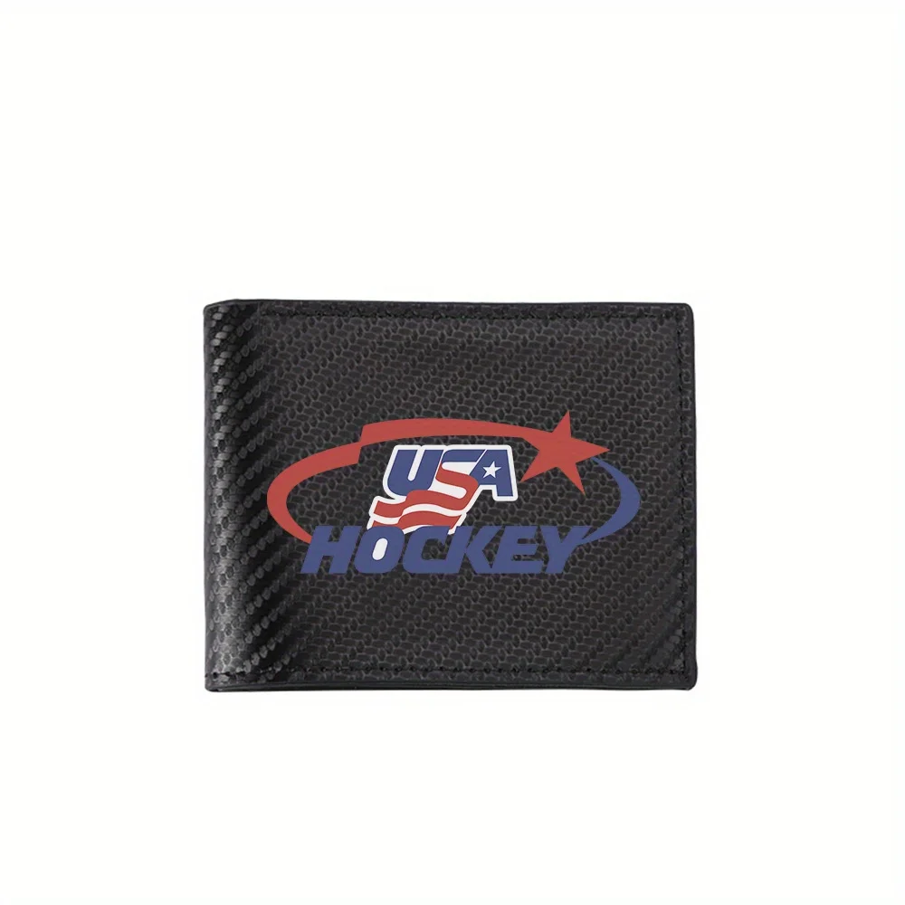 USA flag star sport words Men's Wallets Simple Business Modern Stylish Printing Design Gifts For Father Boyfriend Christmas Love