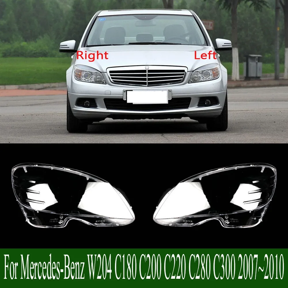 

Для Mercedes-Benz W204 C180 C200 C220 C280 C300 2007 ~ 2010 крышка фары абажур прозрачный корпус фары линза