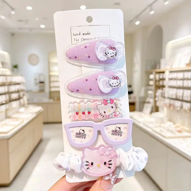 Hello Kitty Kuromi Hair Clip  Student-Style Hair Clip  New Style with Choppy Bangs  Side Clip  Cartoon Baby Hair Clip view 5