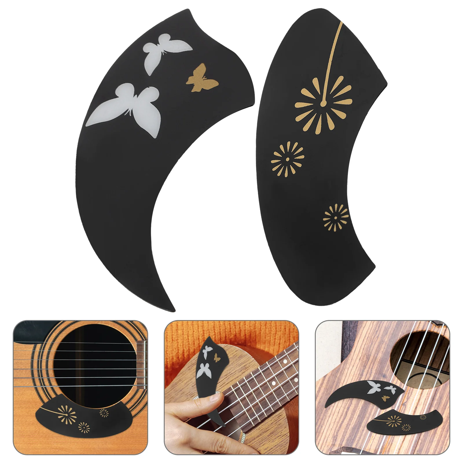 

10 Pcs Ukulili Guard Board Guitar Scratch Plate Cover Dandelion Acoustic Plastic