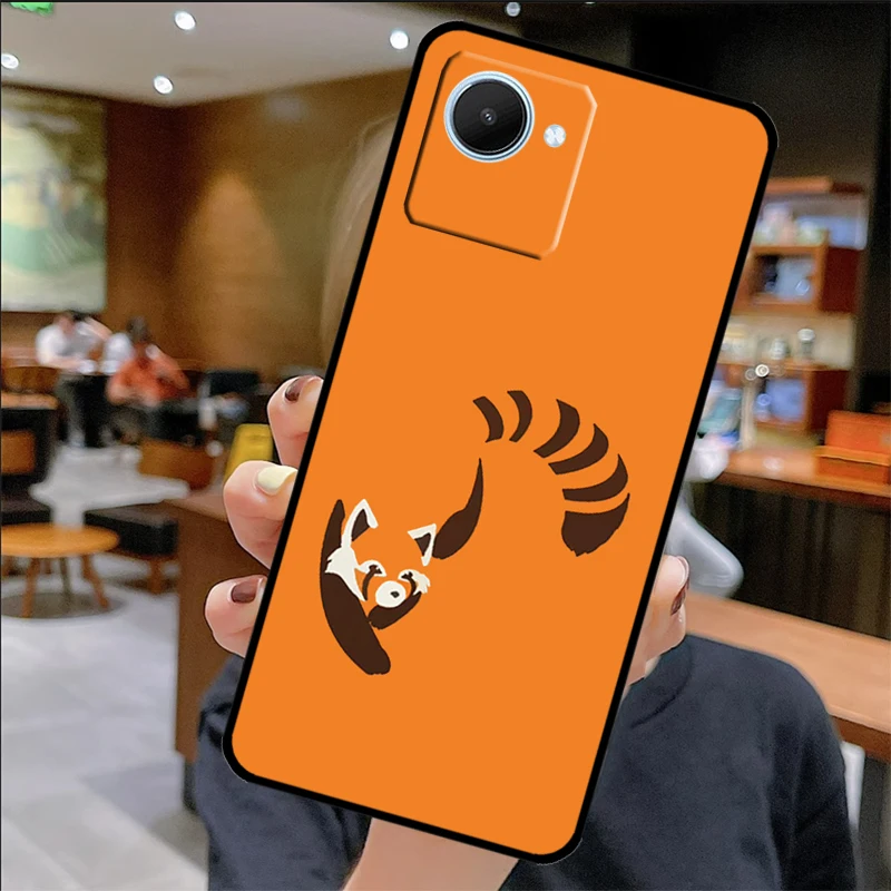 Red Panda Case For Realme GT 7 Pro GT 6 6T 5 C55 C53 C51 C21Y C25S C61 C67 C75 10 11 12 13 14 Pro Plus