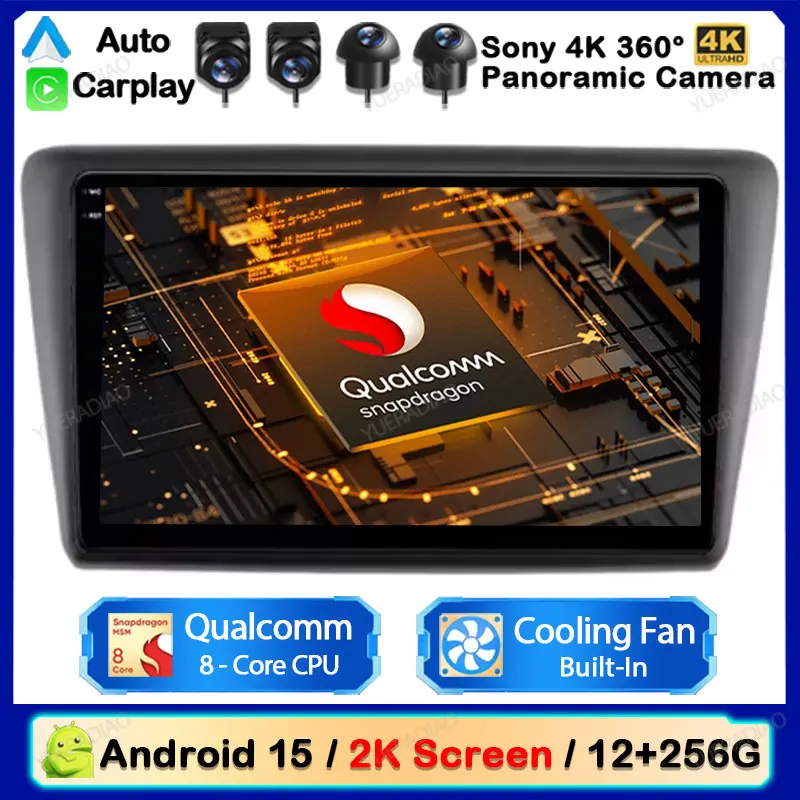 

Android 15 Car Radio For Skoda Rapid 2013 - 2017 Multimedia Stereo Video Player GPS NAVI AI Voice CarPlay Auto 4G WIFI 2K Screen