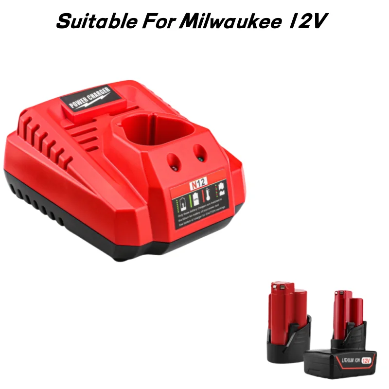 Victpower Portable 12V & 18V Single Charger For Milwaukee M12 / M18 Batteries| Ultra-Compact & Lightweight Design| Travel Ready