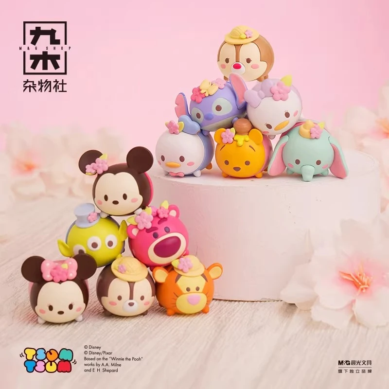 Figuras Mini Apilables de la Serie Tsum Tsum Sakura, Edición Limitada de Flor de Cerezo, Lindos Personajes de Anime Coleccionables